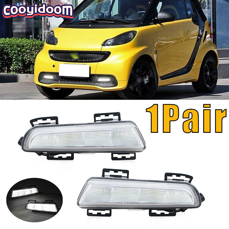 for Smart Fortwo W451 13-15 LED Front Fog Lamp Daytime Running Light Wire Kit