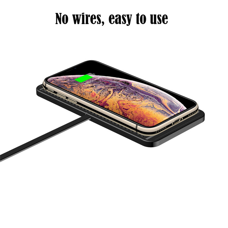Wireless Car Charger Phone Holder Mount Pad Anti Slip For Apple iPhone Samsung