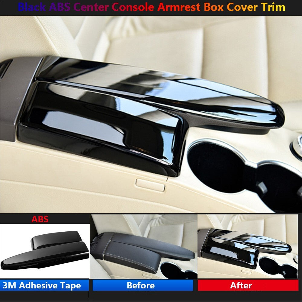 Black for Mercedes-Benz C GLK W204 W212 X204 Car Console Armrest Box Cover Trims