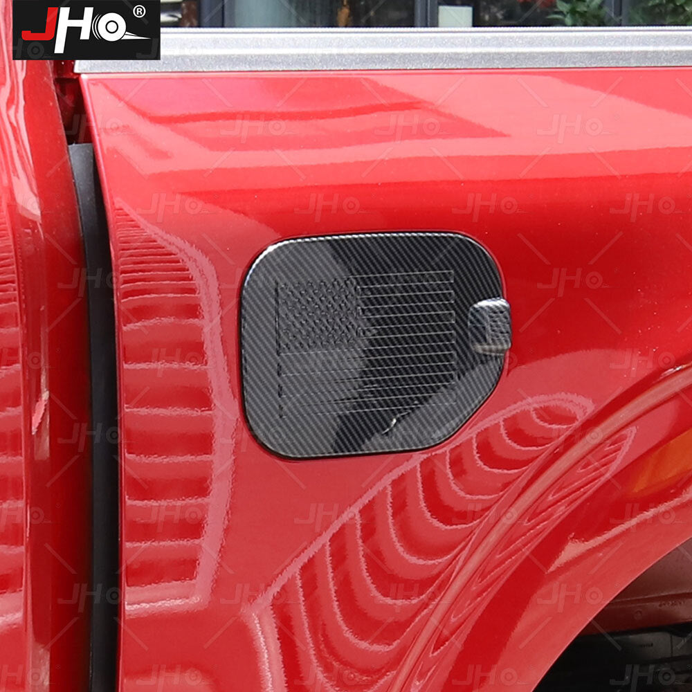 Glossy Car Fuel Tank Cover Door Gas Filler Cap Cover for Ford F150 2021-2024