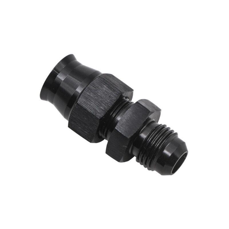 5/16 inch tube to male adapter - 6 AN adapter with brass ferrule, black compression