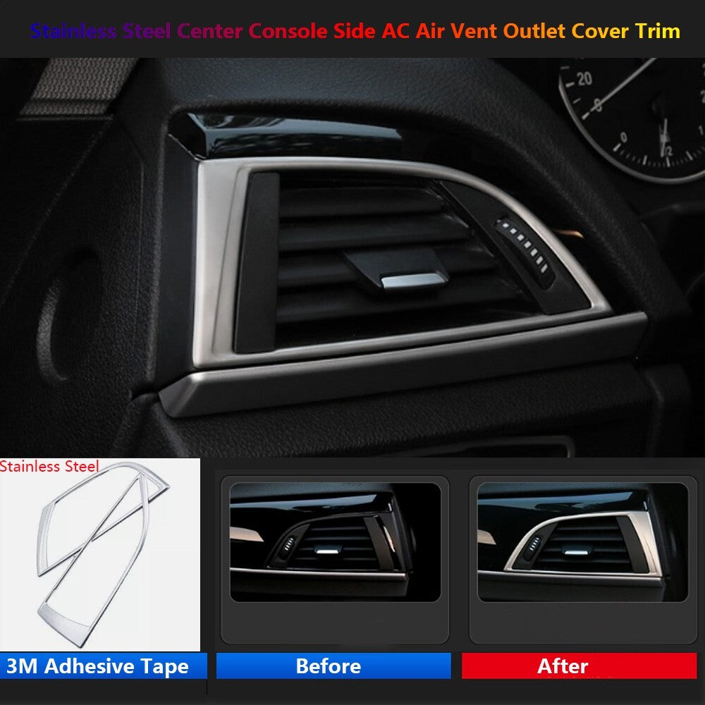 Stainless for BMW 1 Series F20 Car Dashbaord Side AC Air Vent Outlet Cover Trim