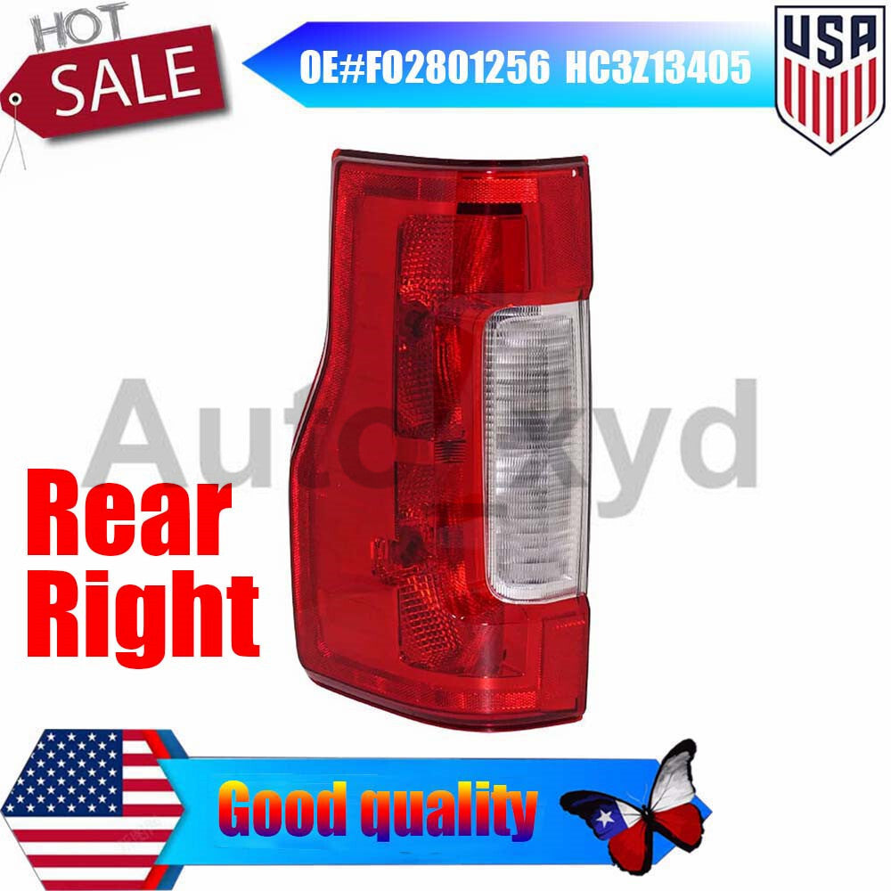 Right rear taillight without LED; includes LED blind spot monitoring; suitable for Ford F250 models 17, 18, and 19.
