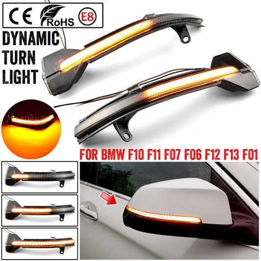 Dynamic LED Wing Mirror Indicator Turn Signal Light for BMW F10 F11 F07 F12 F13