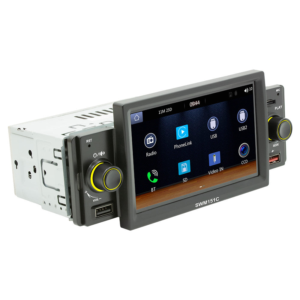 For Apple Carplay Android Auto Radio Car Stereo Bluetooth Touch Screen 5in 1DIN