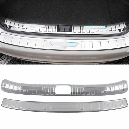 Sliver Brushed Rear Bumper Guard Sill Scuff Plate Covers for Honda for Civic 2022-23