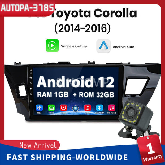 1+32GB CarPlay for Toyota for Corolla 2014-2016 Android 12 Car Radio Stereo GPS Navi