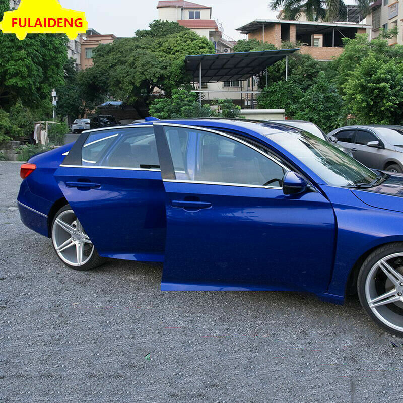 14X for Honda Accord 2018-2021 Chrome Car Window Strips  Pillar Post Cover Trim