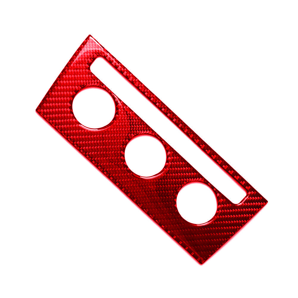 Red Carbon Fiber Conditioner Switch Trim Cover Type A for VW for Golf 7 2013-2017