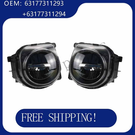 A pair of LED front bumper fog lights for BMW 5 Series F07 F10 F11 LCI 2014-2016
