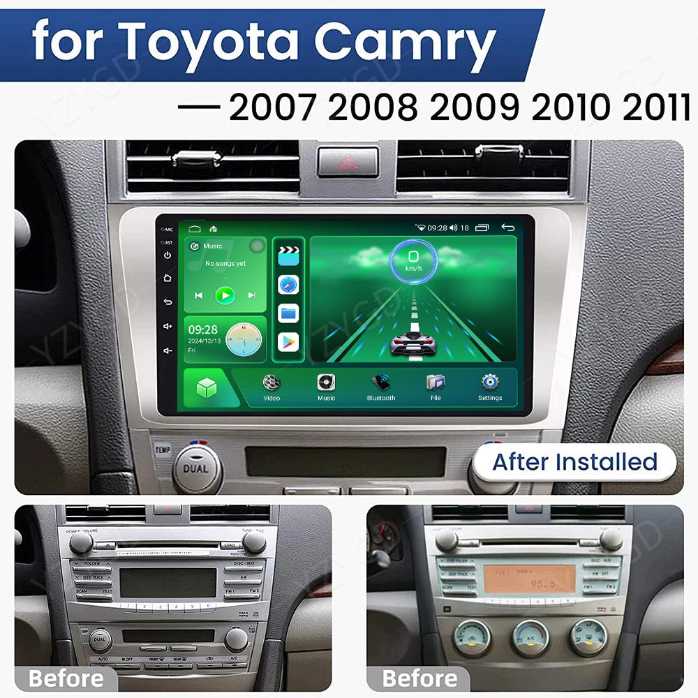 for Toyota for Camry 2007-2011 Apple Carplay Car Stereo Radio GPS Screen WIFI DSP FM
