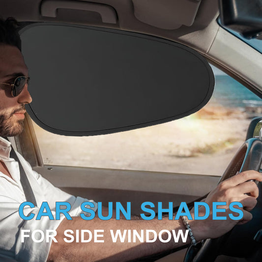 2 for Chevy Car Sedan Side Window Sun Shade Static Cling UV Block Visor Extender