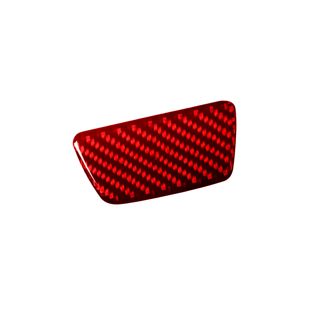 Red Carbon Fiber Interior Glove Box Handle Cover Trim for Ford Fiesta 2011-2015