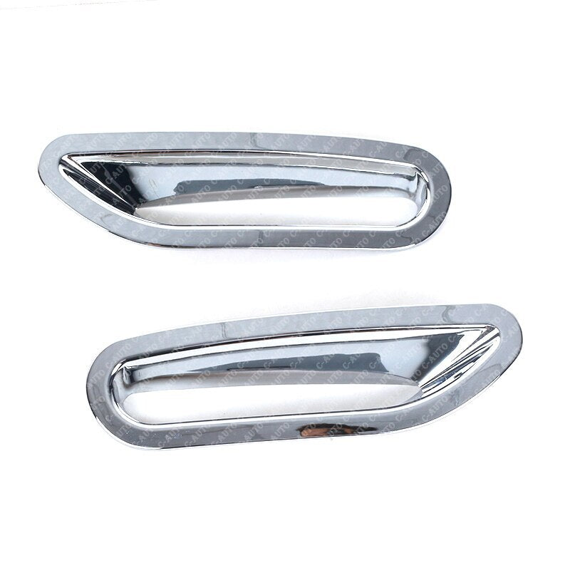 Pair Chrome Silver Rear Fog Lamp Cover for Nissan Rogue X-Trail (T32) 2014 2015