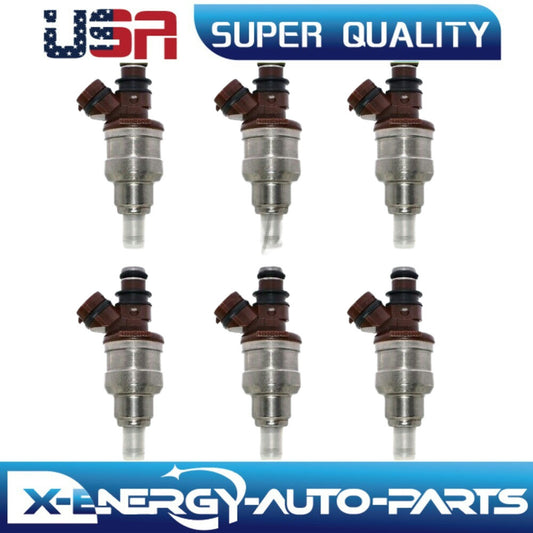 6 PCS Fuel Injectors for Toyota 4Runner Pickup 89-95 3VZE 3.0L V6 23250-65020
