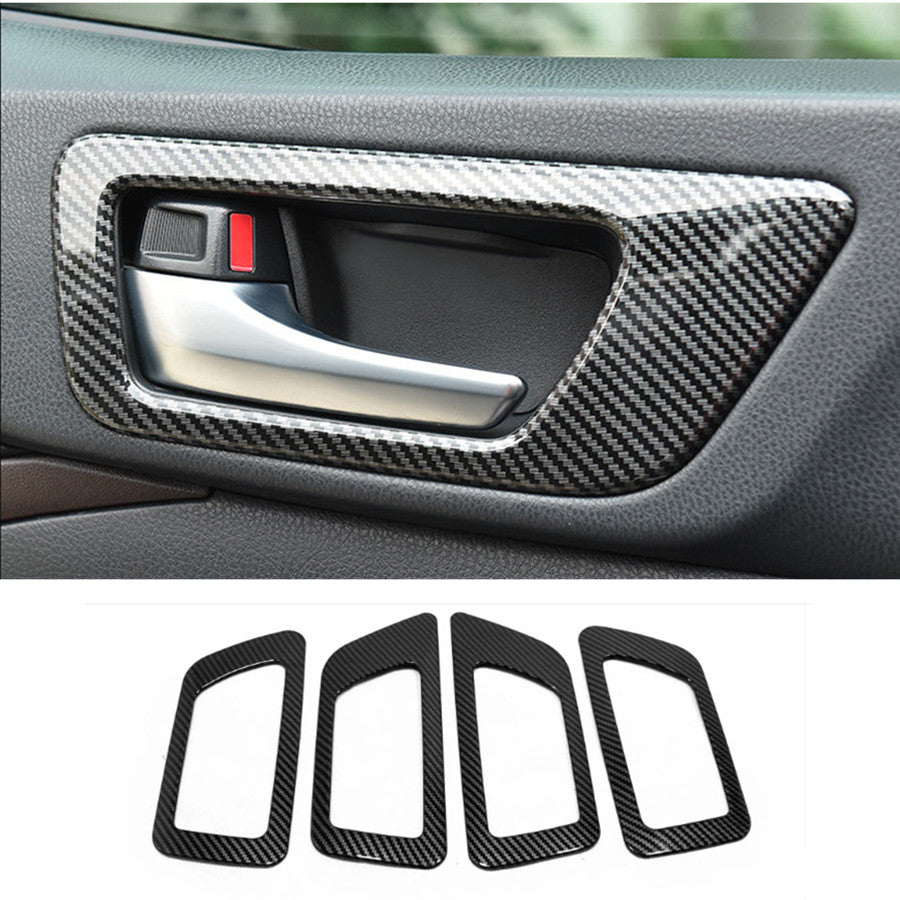 Carbon fiber interior door handle cup cover trim for Toyota Highlander 17 - 2019