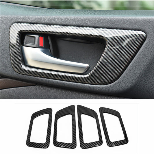 Carbon fiber interior door handle cup cover trim for Toyota Highlander 17 - 2019