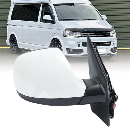 F¨¹r for VW T5 Transporter 2010-2015 Au?enspiegel R¨¹ckspiegel Wei? Rechts 7 Draht