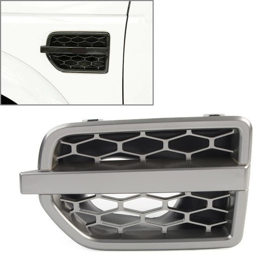 Gray Front Grille Air Intake Fender Vent Grill for Land Rover LR4 2010-2016 Left