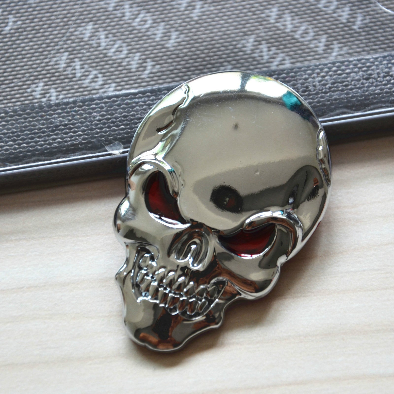 1Pcs Car Body Chrome Metal 3D Skull Demon Sticker Metal Emblem Badge