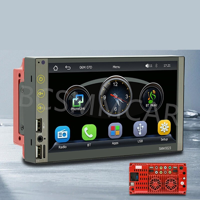 7in Double 2 DIN CarPlay Car MP5 Player Bluetooth Touch Screen Stereo Radio USB