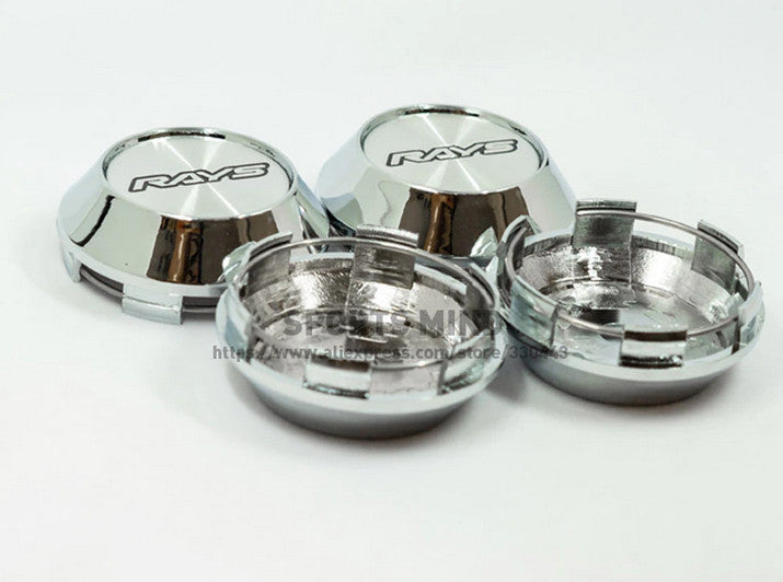 4x68mm wheel center cap, hubcap, rim cap, badge decal, light silver chrome plating
