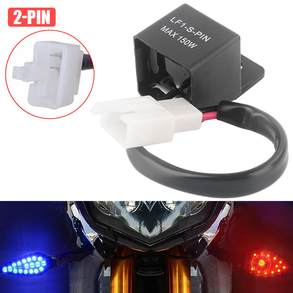 2 Pin Motorcycle LED Wired Turn Signal Blinker Light Flasher Relay Motorbike