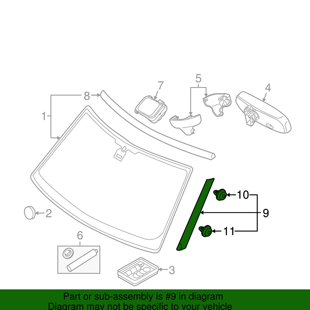 Front Wind Shield A Pillar Trim Molding for Land Rover Discovery 3 2005-2009 08