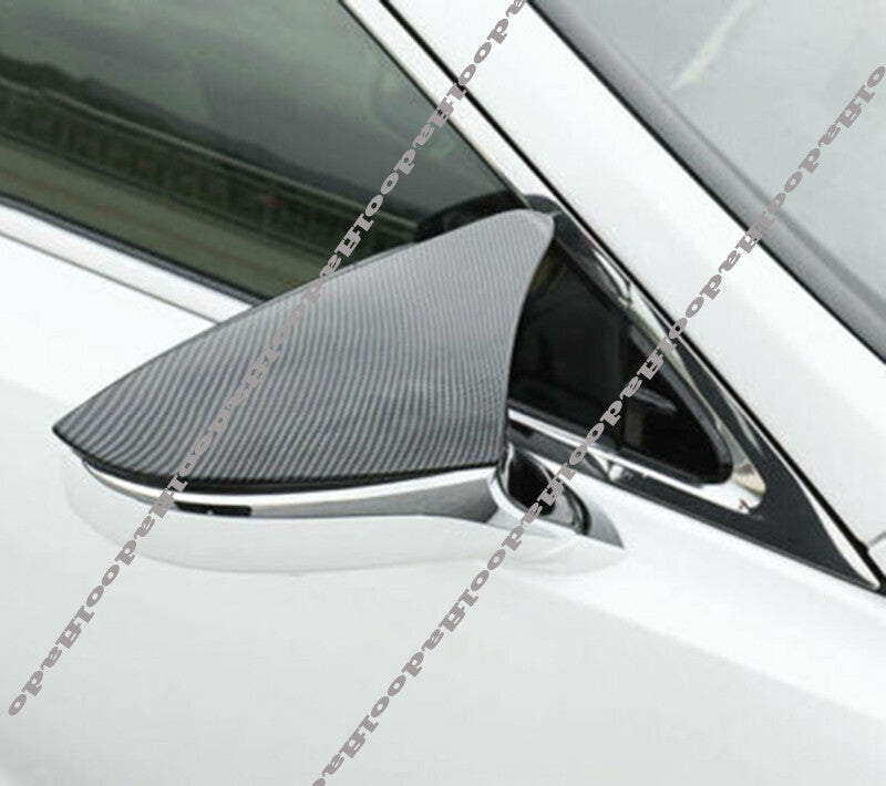 Carbon Fiber Ox Horn Rearview Mirror Cover Trim for Lexus for ES LS LC UX RC 2019-22