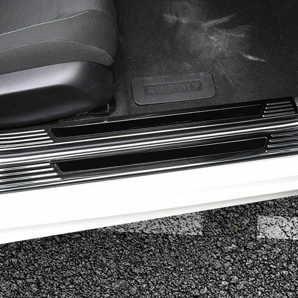 8P for Honda for Civic 2022-2023 Black Steel Door Sill Scuff Plate Guard Cover trims