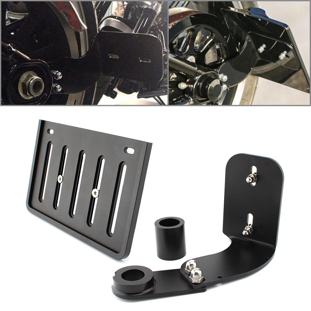 Side Mount License Plate Bracket Holder Kit Black for Harley Softail 2018-22 mo
