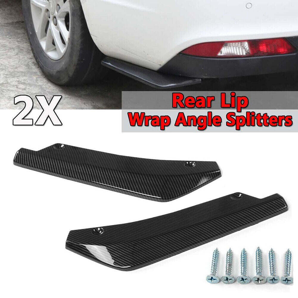 Carbon Fiber 2pcs for Kia Accessories Car Rear Bumper Splitter Diffuser Canard