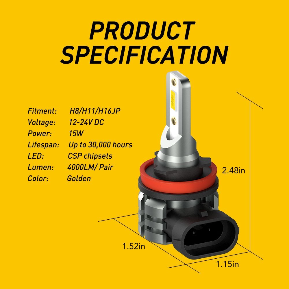 2nd Generation Golden Fragrance H11 H8 H16JP Dacheng LED Golden Fragrance Balong