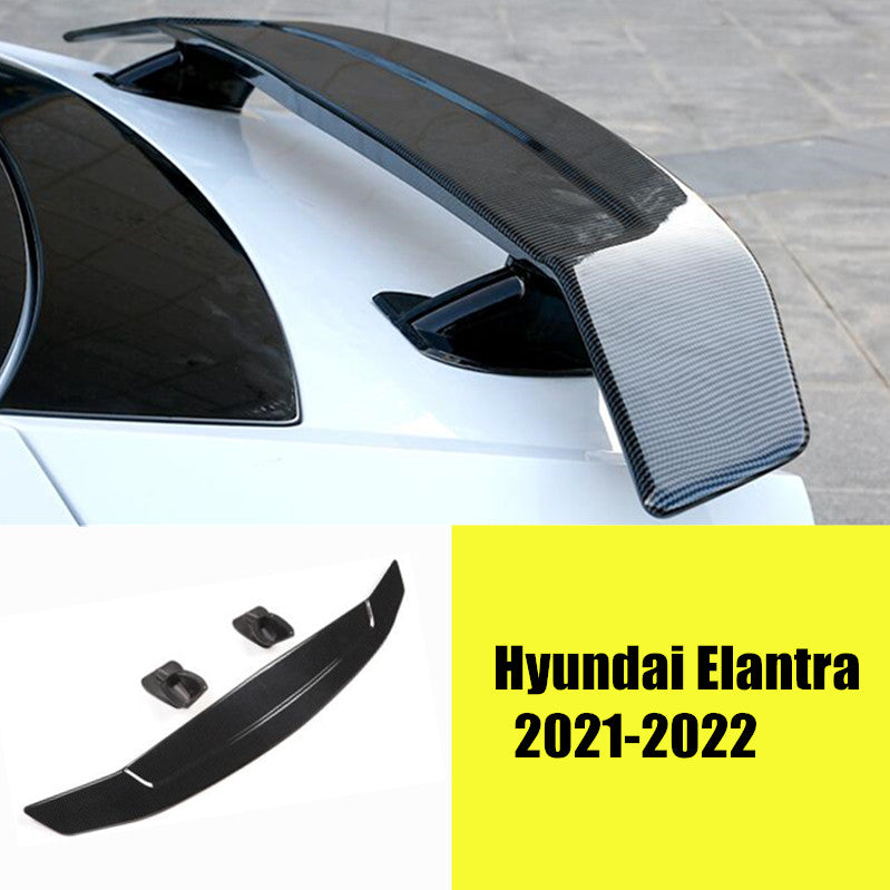 for Hyundai for Elantra 2021-23 Carbon Fiber Fighting Tail Trunk Spoiler Wing Lip 1x