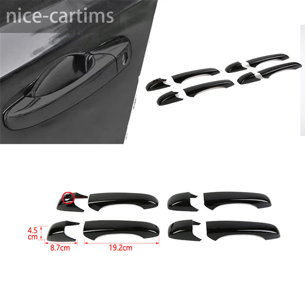 8Pcs Black ABS Side Door Handle Panel Cover for Jeep Patriot 2011-16 Accessories