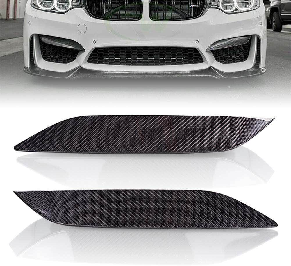 FRONT BUMPER AIR VENT EYELID COVERS FOR 15-19 for BMW F80 M3 F82 F83 M4 CARBON FIBER