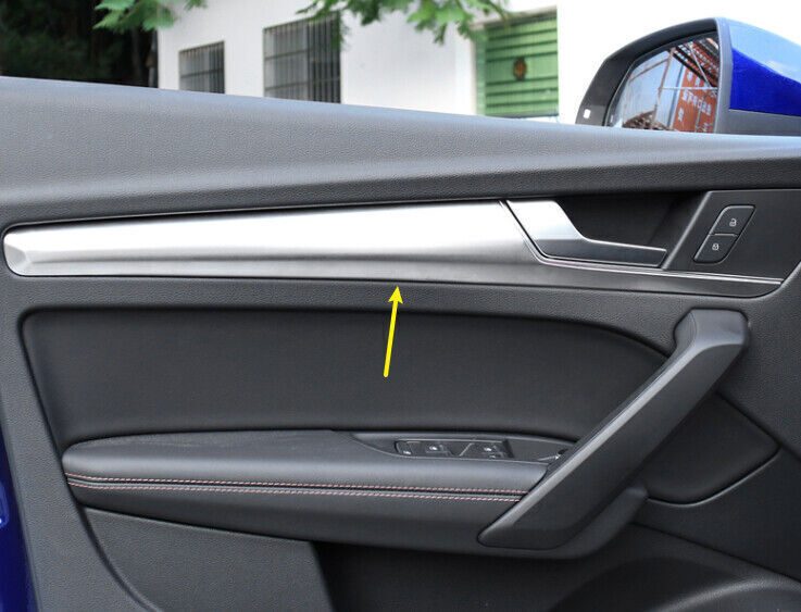for Audi Q5 SQ5 2018-2024 ABS Matt Silver Inner Door Panel Strip Molding Trim 4P
