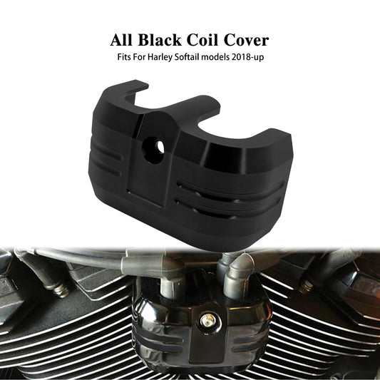 Black Aluminum Coil Cover Fit for Harley Softail Street Fat Bob Breakout 18-2024