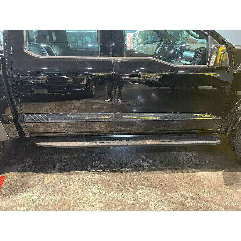 for Ford F150 2021-2023 Door Body Side Guard Molding Cover Trim Carbon Fiber ABS