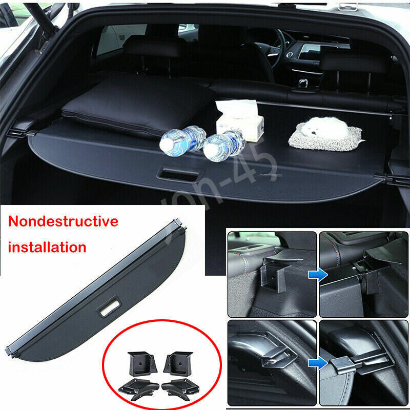 Rear Trunk Cargo Luggage Cover Security Shield Shade for Cadillac XT4 2019-2021