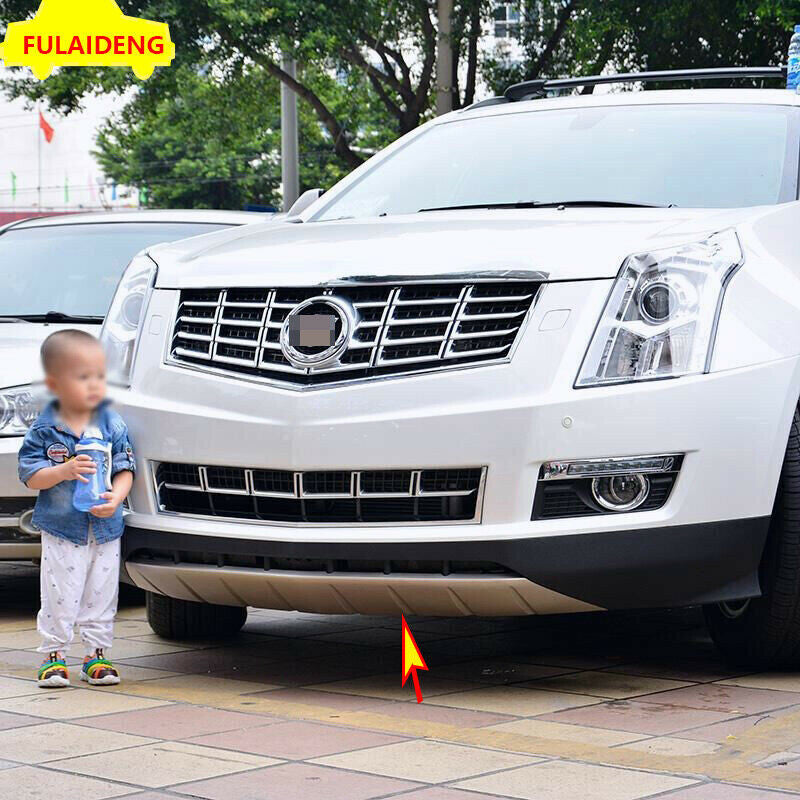 2X for Cadillac SRX 2010-2016 Car Silver FR Bumper Guard Plate Cover Trim Steel