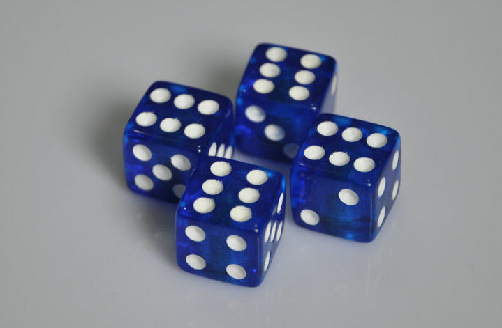 4pcs Clear blue Dice Tire/Wheel Air Stem Valve Caps for Car Truck Hot Rod