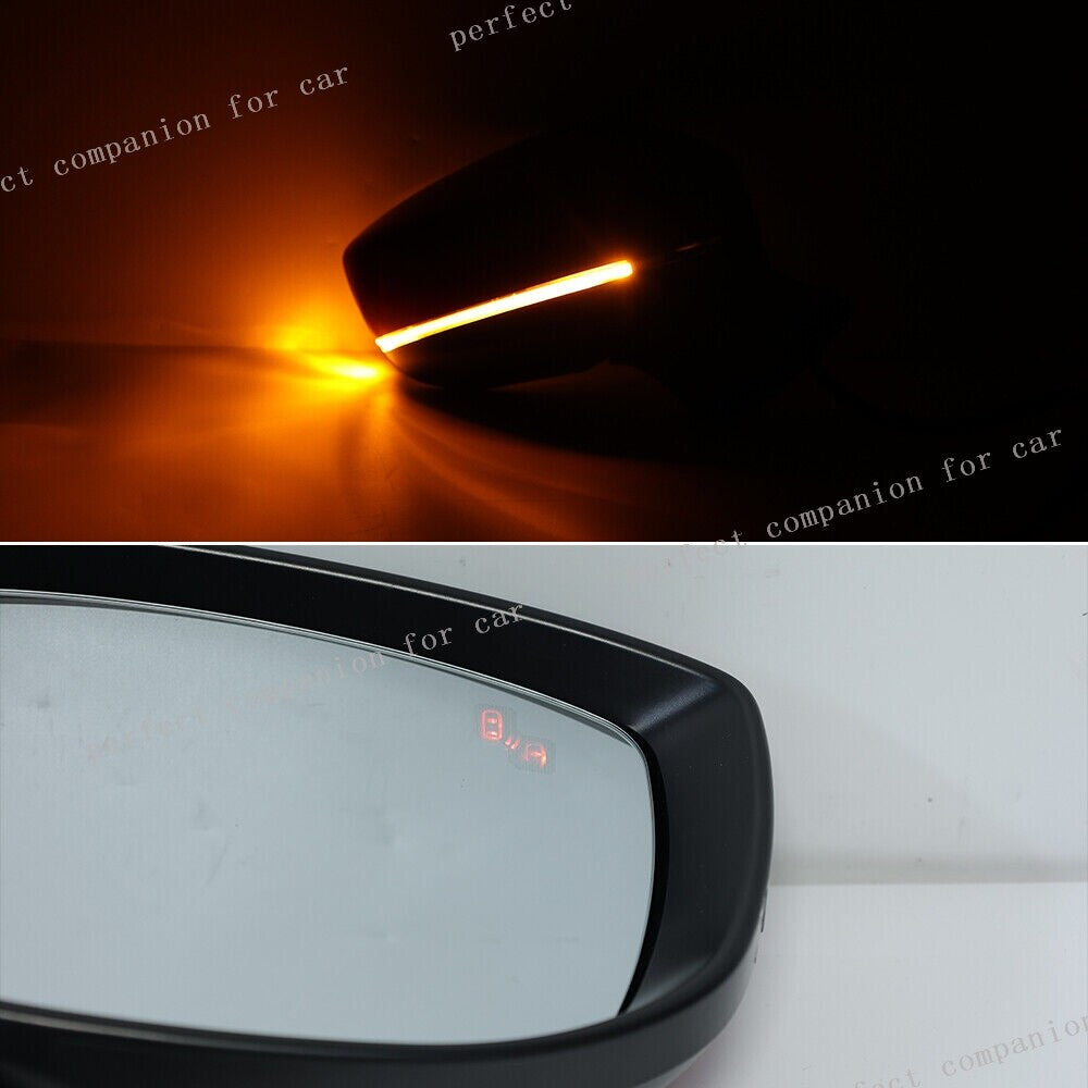 1. Heated side mirrors with dual blind spot monitoring and lights for Mazda CX-5 2017-2019, Red.
