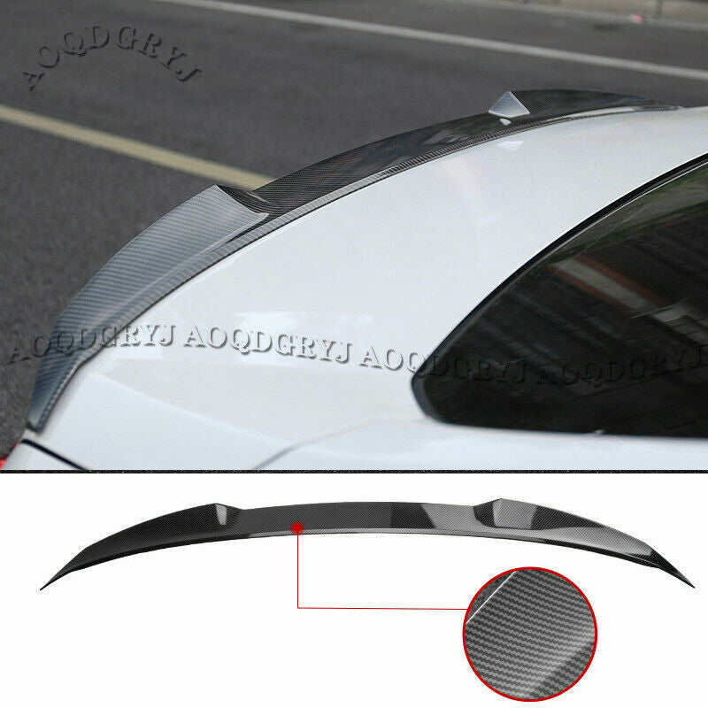 1P Carbon Fiber Look Rear Trunk Wing Lip Spoiler for Honda Accord 10th 2018-2021