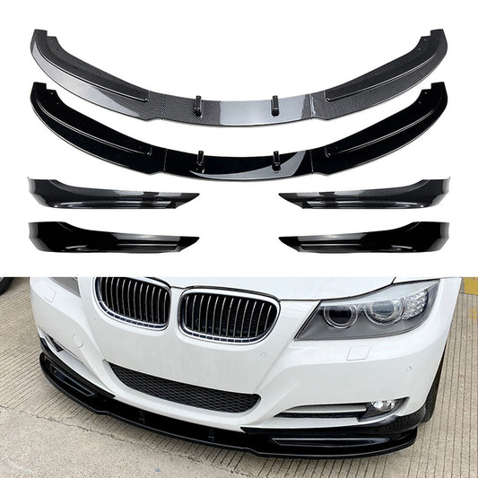 5x Front Bumper Spoiler Lip+Side Splitter Cover Trim for BMW 3 Series E90 4-Door