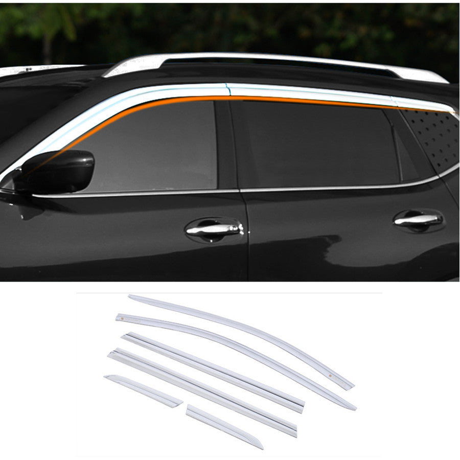 for Nissan Rogue 2014-2020 silver Window Wind Visors Rain Guard Vent Deflectors