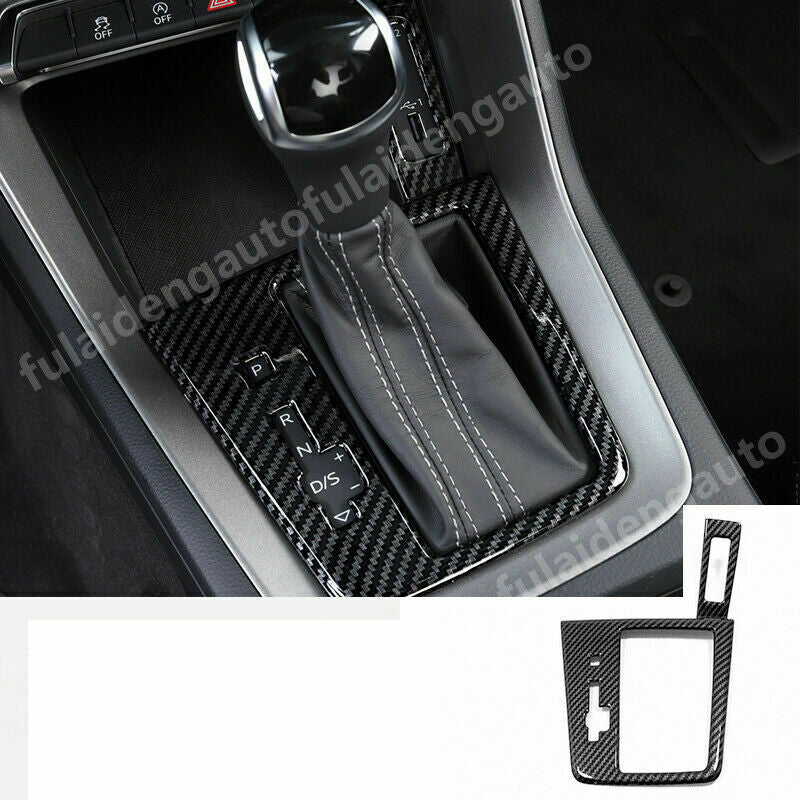 for Audi Q3 2019-2023 Carbon Fiber ABS Interior Gear Shift Box Panel Cover Trim