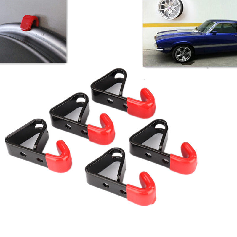 5Pcs Car Wheel Shop Stand Holder Tire Wheel Hub Hanging Hook Rack Wall Mounted