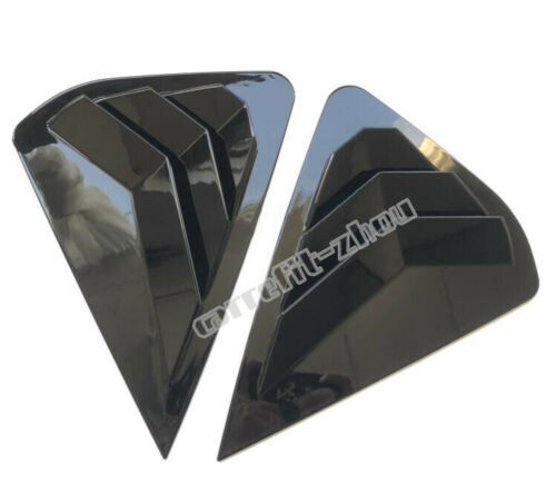 2for Nissan Altima 2013-2018 Black ABS Outer Side Vent Window Scoop Louver Trim