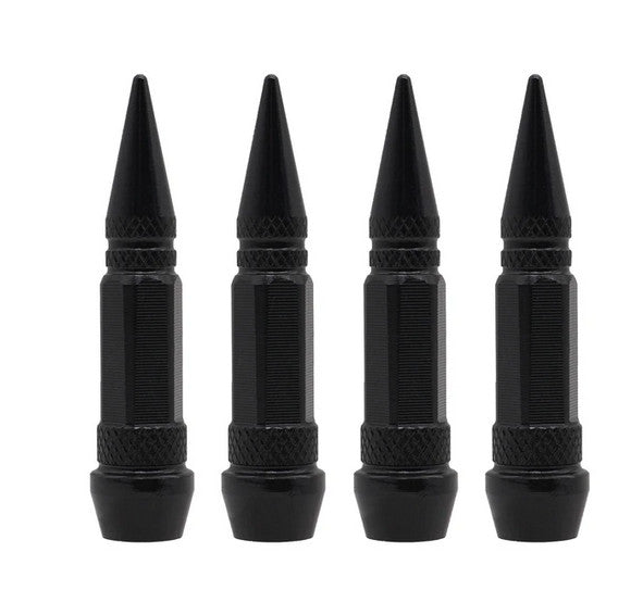 4-piece car tire valve cover rod air dust cover, premium metal, red and white, suitable for BMW .
